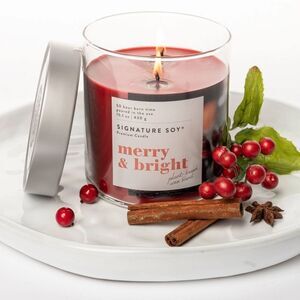 Signature Soy Premium Lidded Merry and Bright Plant-Based Wax Scented Candle